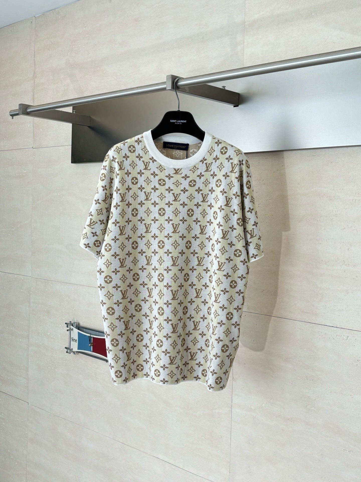 260616 Top-quality new plain-patterned knitted short-sleeved T-shirt with full prints