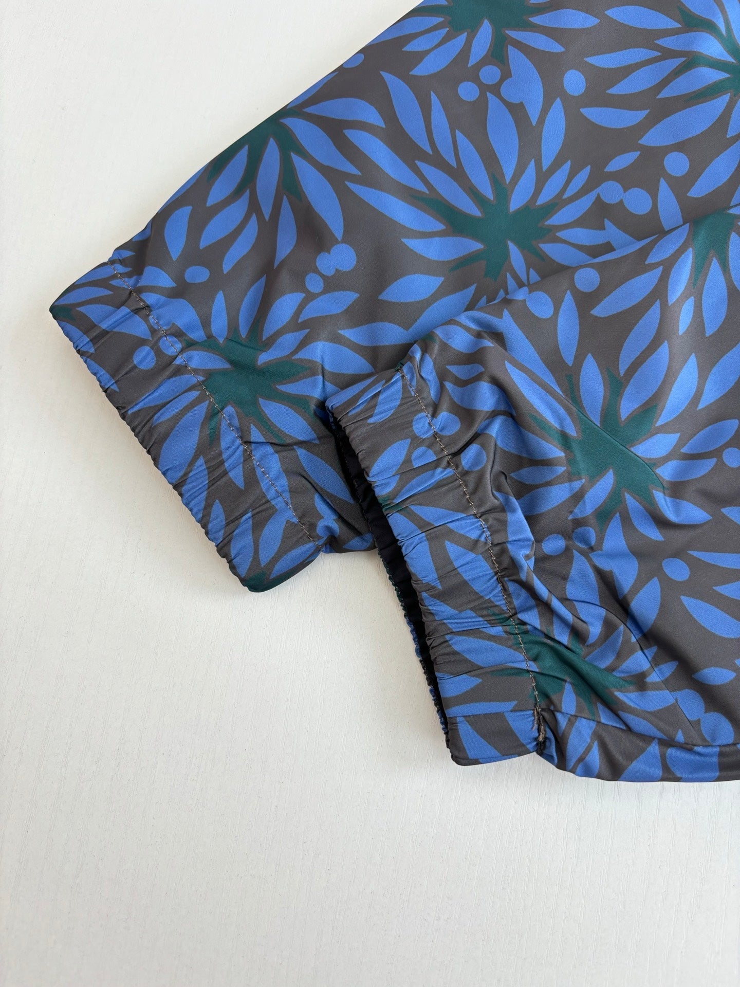 260616 High-quality new double-breasted nylon floral-print button-up jacket with collar