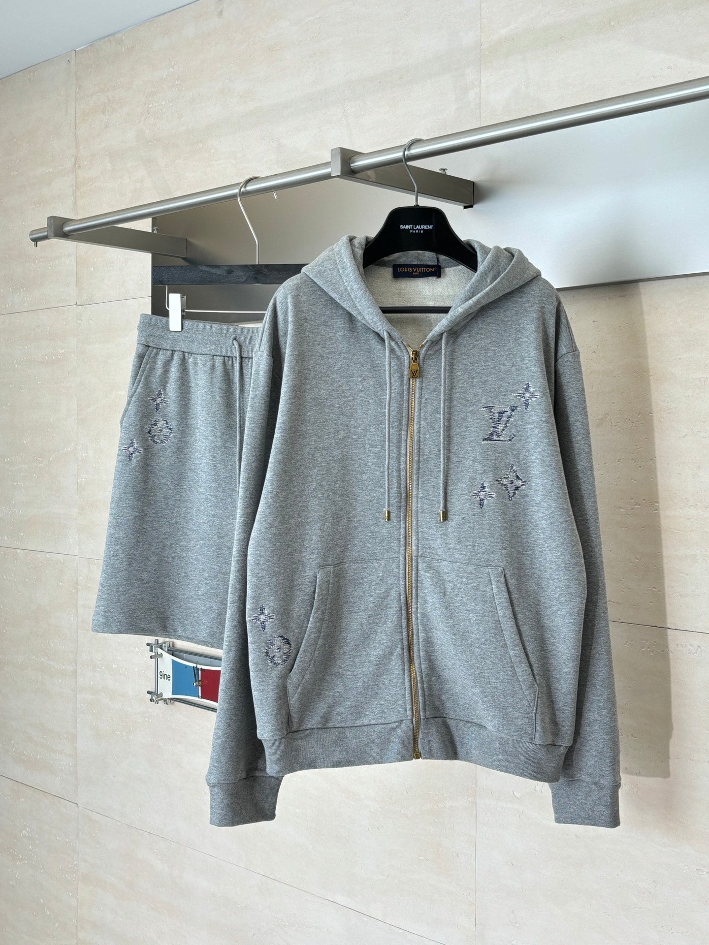 260616 High-quality new embroidered zipper hooded sweatshirt