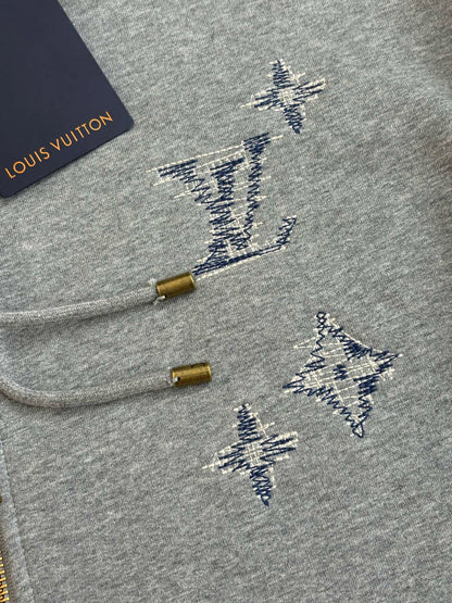 260616 High-quality new embroidered zipper hooded sweatshirt
