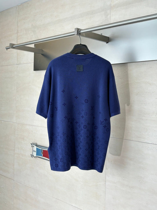 260616 Top-quality new gradient design woolen short-sleeved shirt