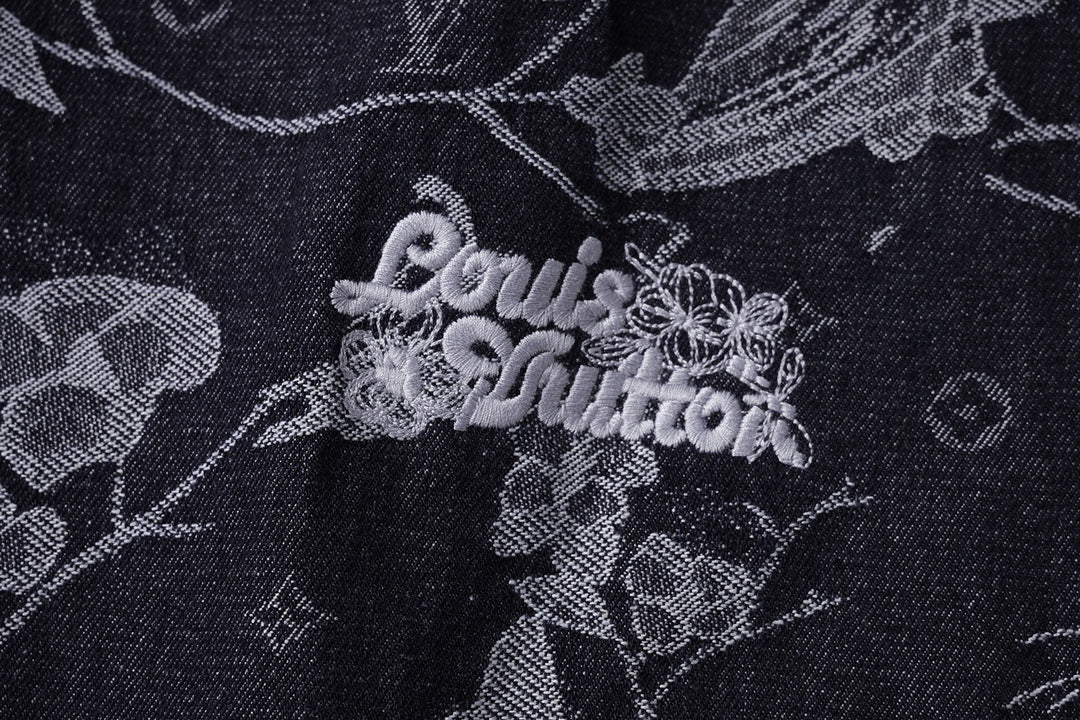 260616 High-quality new custom-made fabric floral denim short pants