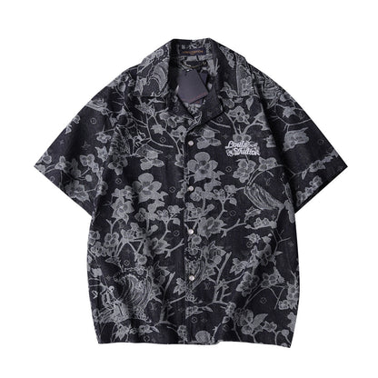 260616 High-quality new custom-made fabric floral denim jacket set