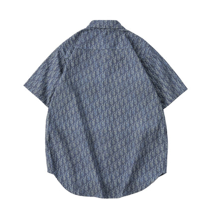 260616 High-quality new cotton twill printed short-sleeved shirt set
