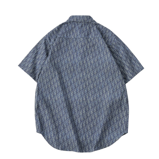 260616 High-quality new cotton twill printed short-sleeved shirt set