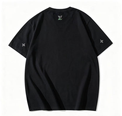260616 High-quality new floral beaded wool short-sleeved T-shirt