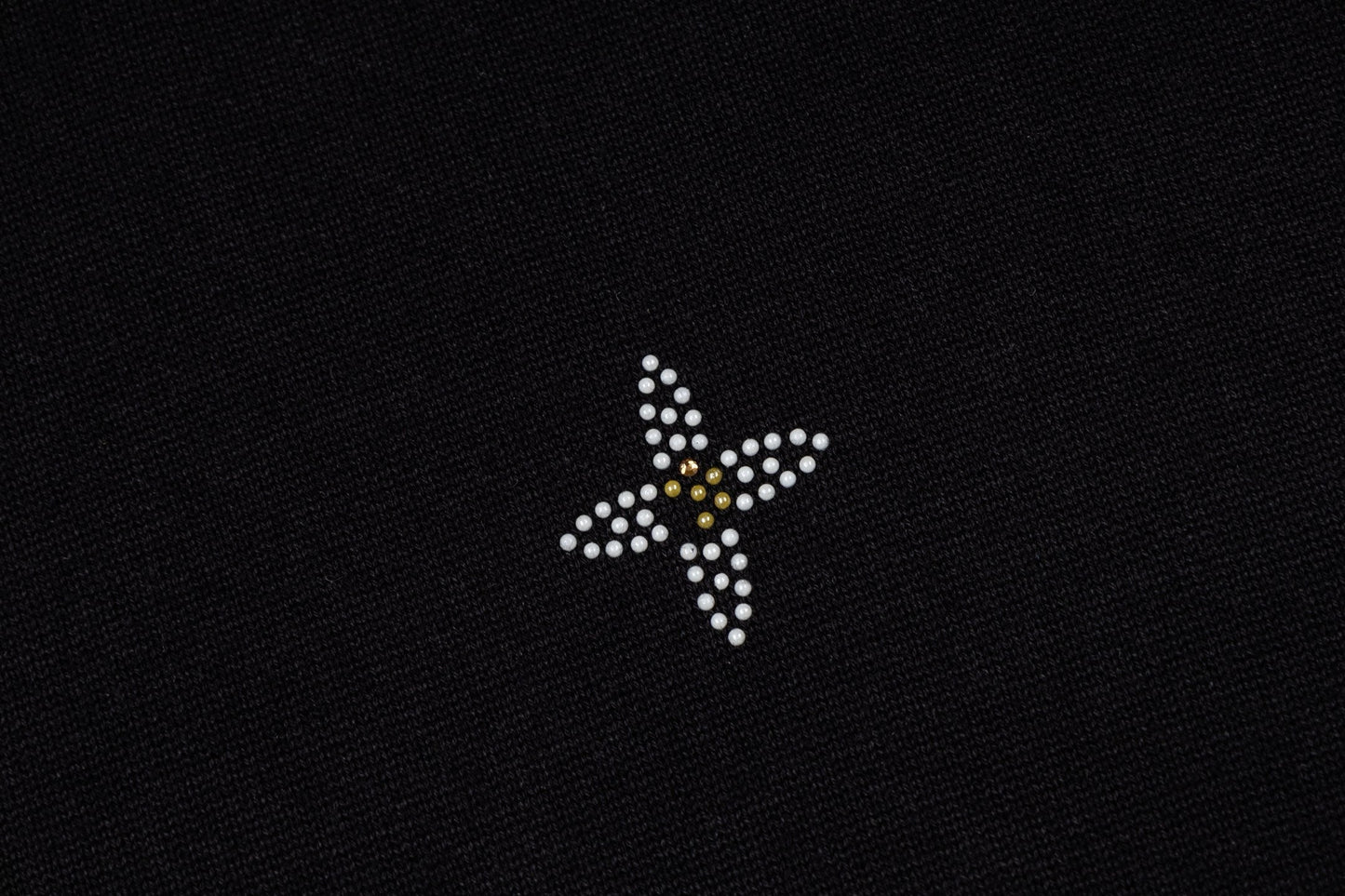 260616 High-quality new floral beaded wool short-sleeved T-shirt