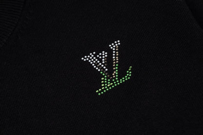 260616 High-quality new floral beaded wool short-sleeved T-shirt