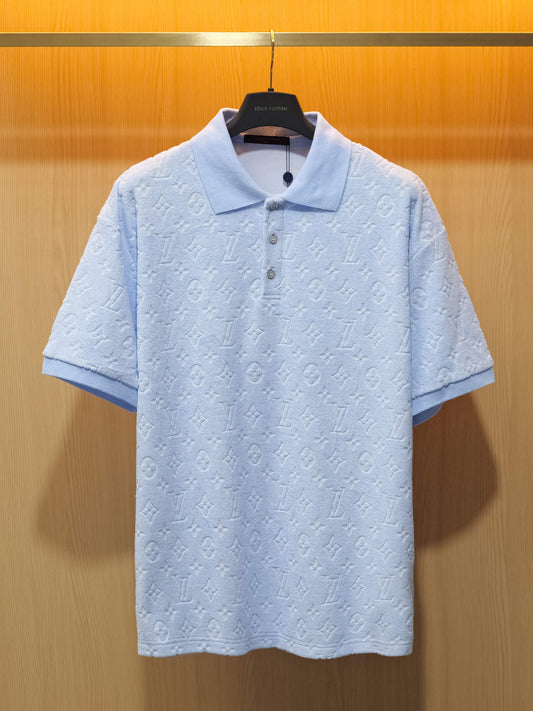 260616 High-quality new full-print custom fabric summer knit polo shirt