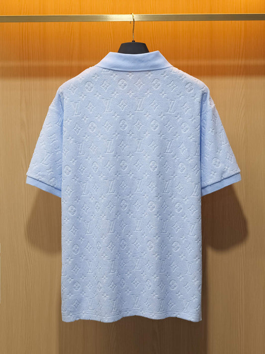 260616 High-quality new full-print custom fabric summer knit polo shirt