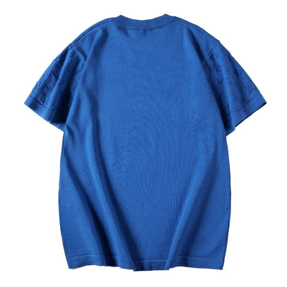 260616 High-quality new lace-patterned jacquard knitted T-shirt