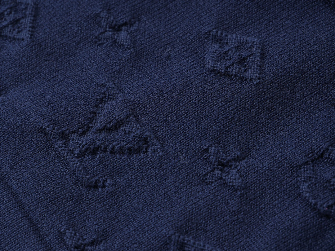 260616 High-quality new lace-patterned jacquard knitted T-shirt