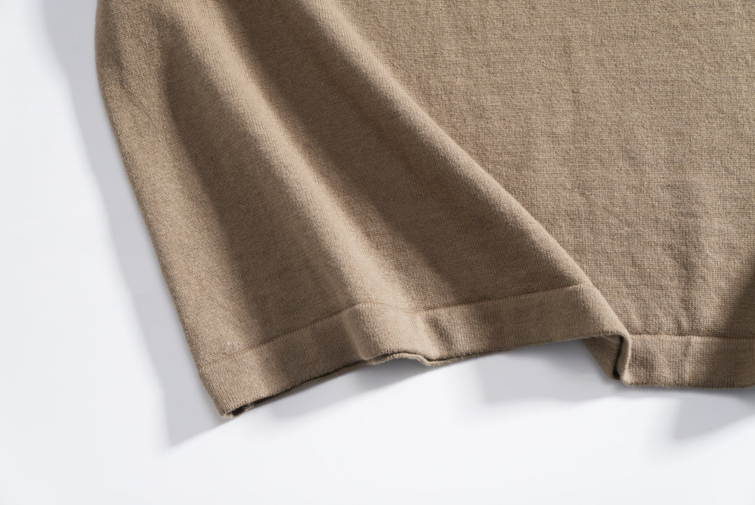 260616 High-quality new lace-patterned jacquard knitted T-shirt