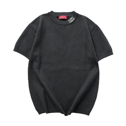 260616 High-quality new jacquard letter logo collar knitted T-shirt  以上翻译结果来自有道AI翻译标准模型· 通用场景