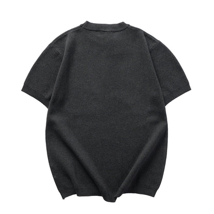 260616 High-quality new jacquard letter logo collar knitted T-shirt  以上翻译结果来自有道AI翻译标准模型· 通用场景