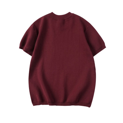 260616 High-quality new jacquard letter logo collar knitted T-shirt  以上翻译结果来自有道AI翻译标准模型· 通用场景