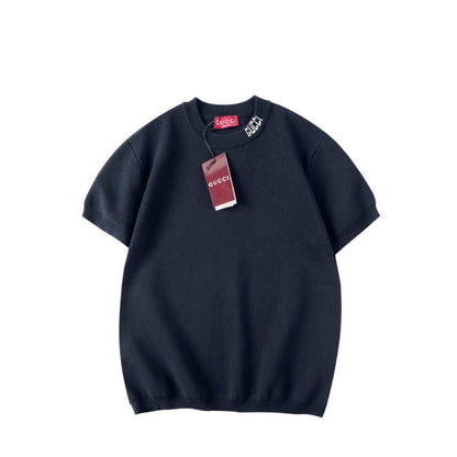 260616 High-quality new jacquard letter logo collar knitted T-shirt  以上翻译结果来自有道AI翻译标准模型· 通用场景