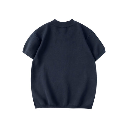 260616 High-quality new jacquard letter logo collar knitted T-shirt  以上翻译结果来自有道AI翻译标准模型· 通用场景