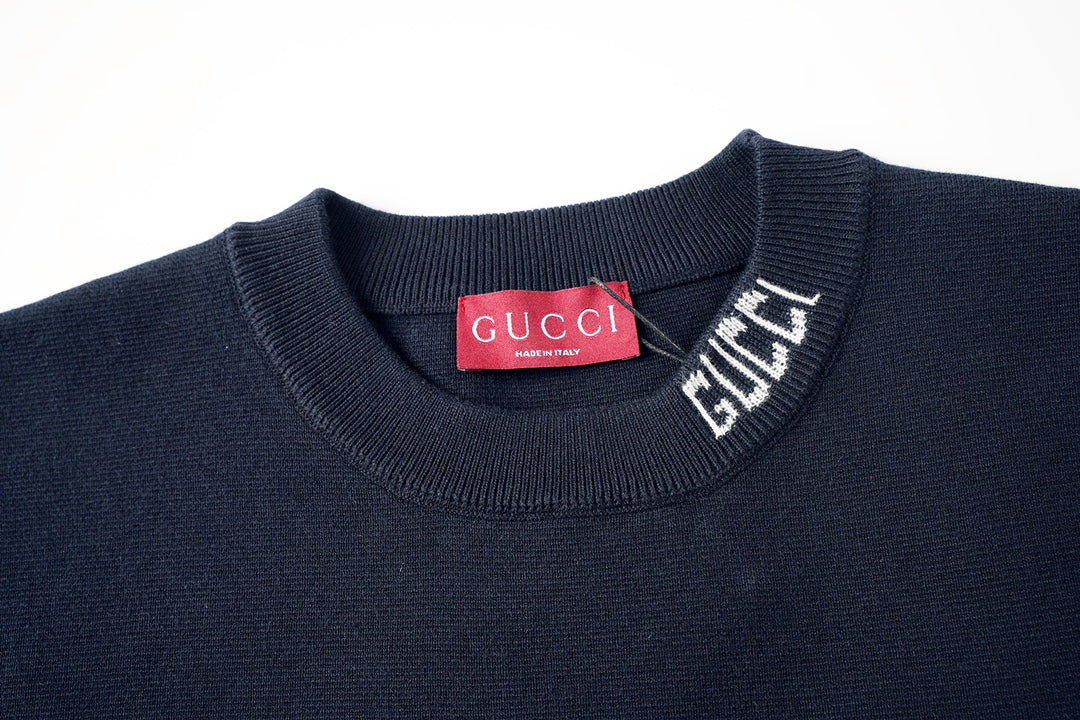 260616 High-quality new jacquard letter logo collar knitted T-shirt  以上翻译结果来自有道AI翻译标准模型· 通用场景