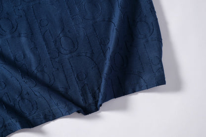 260616 High-quality new relief jacquard round-neck T-shirt