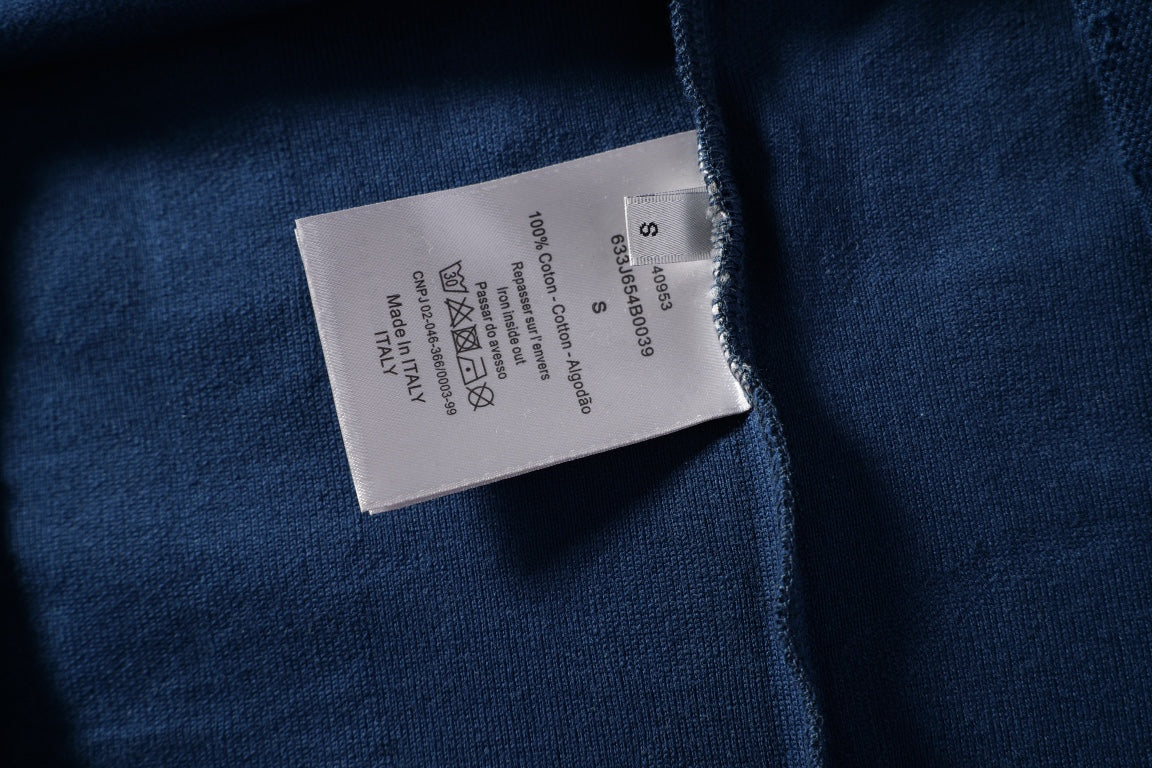 260616 High-quality new relief jacquard round-neck T-shirt