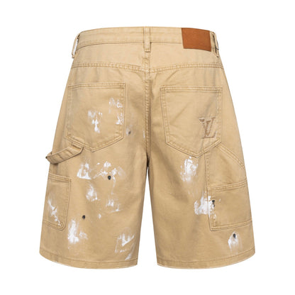 260616 High-quality new feature hand-painted graffiti workwear shorts
