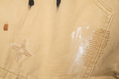 260616 High-quality new feature hand-painted graffiti workwear shorts