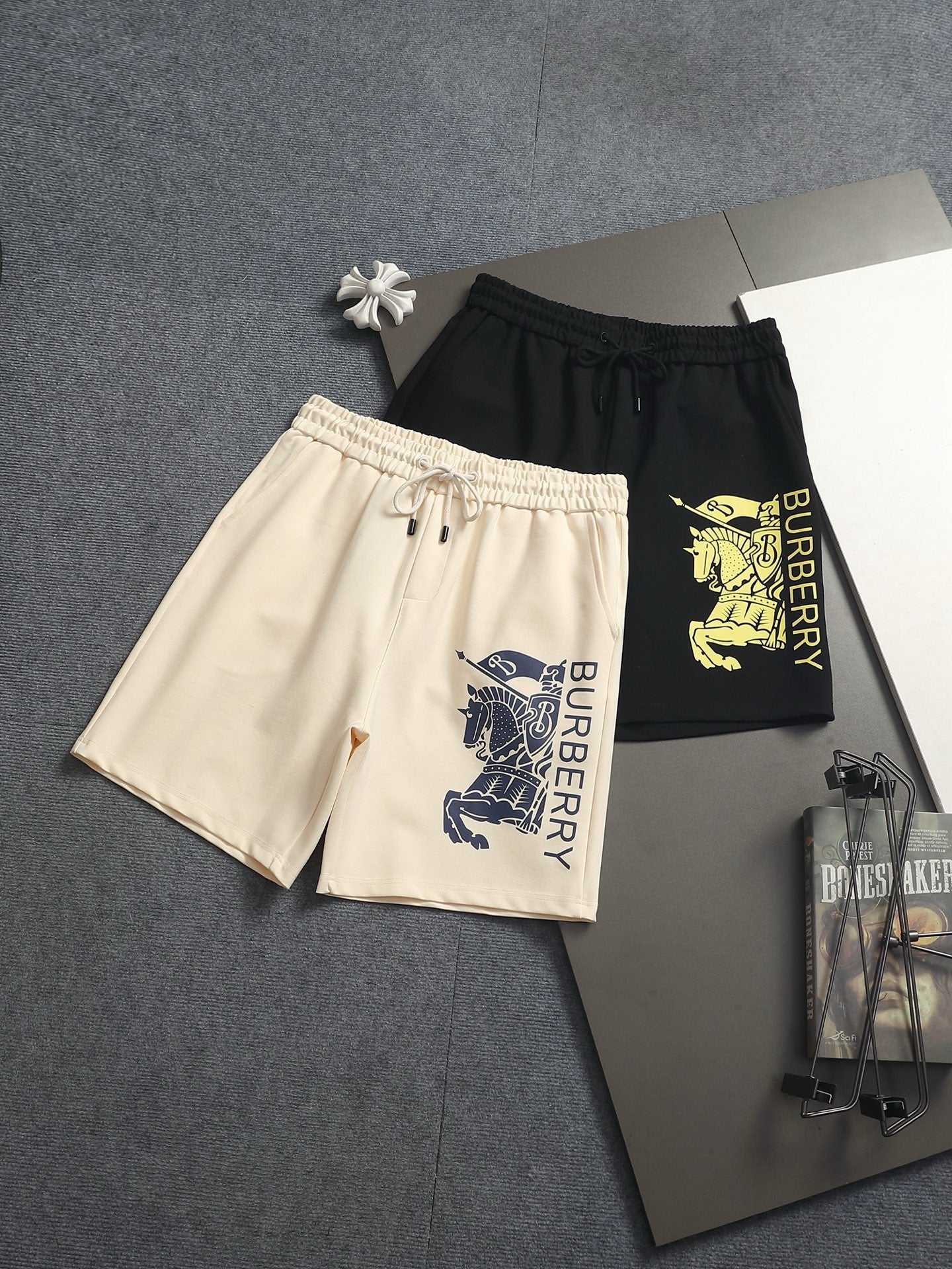 260616 High-quality new towel fabric printed patterned badge shorts