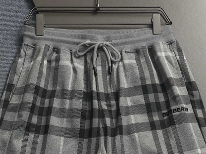 260616 High-quality new washed towel fabric checked shorts