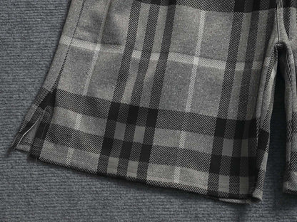 260616 High-quality new washed towel fabric checked shorts