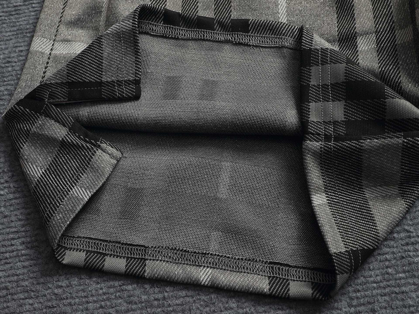 260616 High-quality new washed towel fabric checked shorts