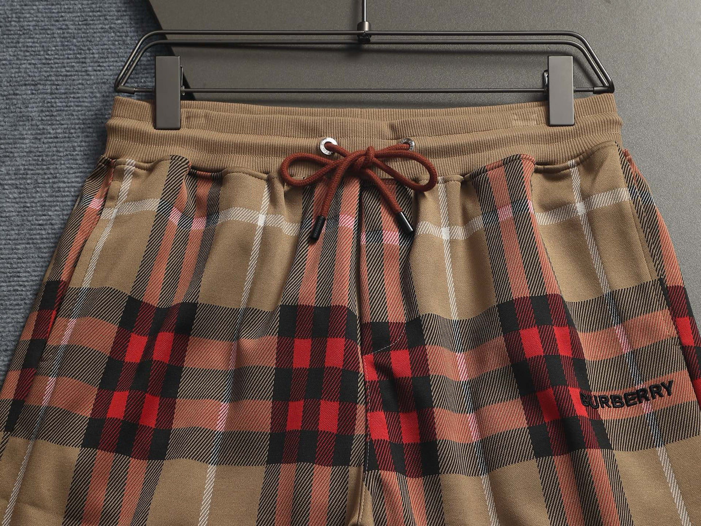 260616 High-quality new washed towel fabric checked shorts