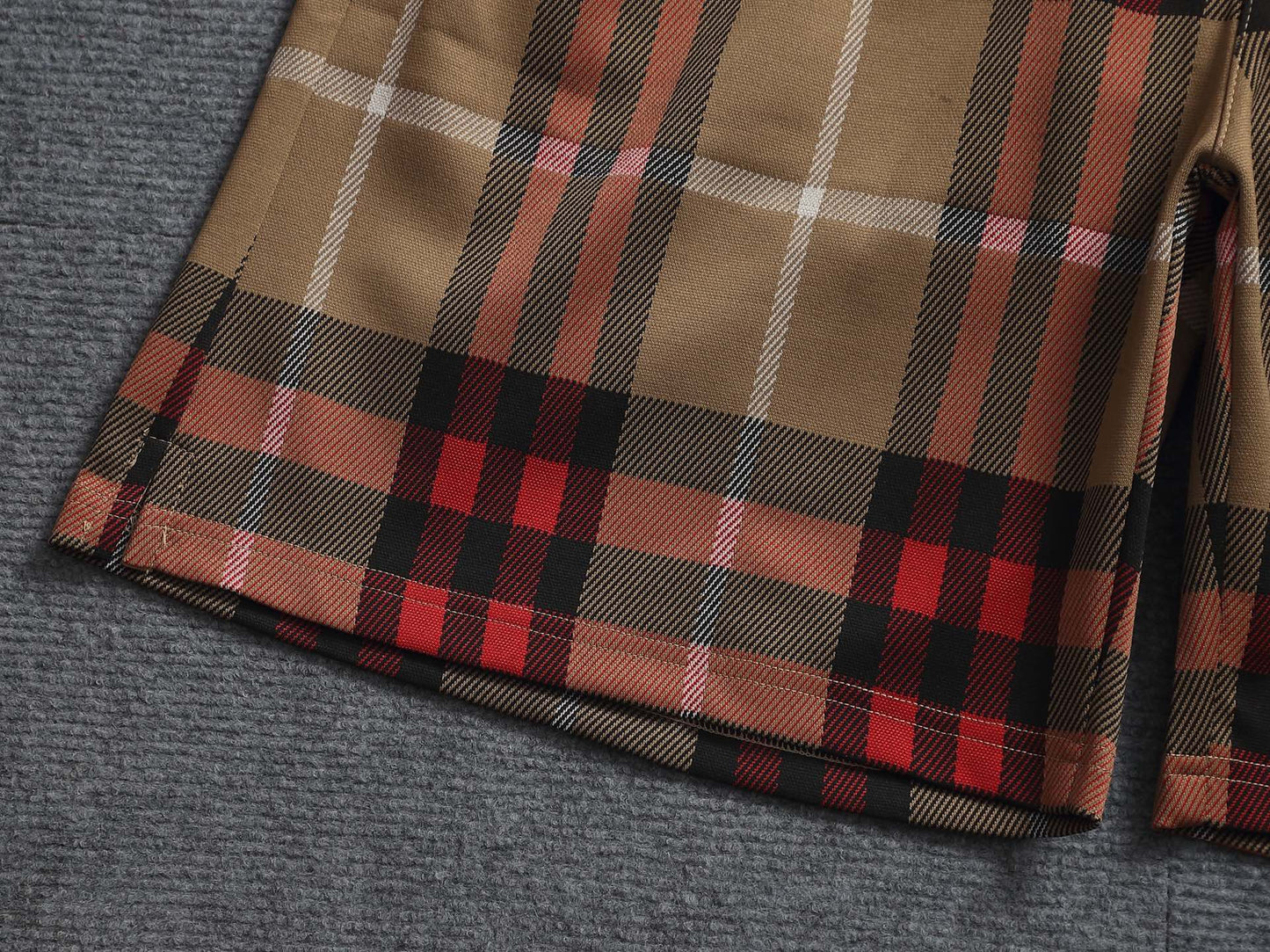260616 High-quality new washed towel fabric checked shorts