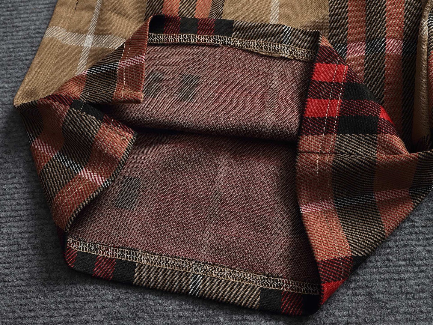 260616 High-quality new washed towel fabric checked shorts