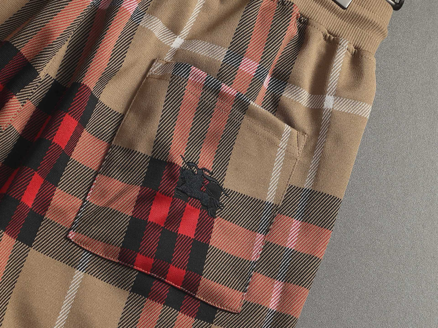 260616 High-quality new washed towel fabric checked shorts