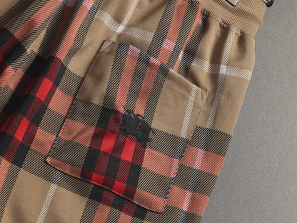 260616 High-quality new washed towel fabric checked shorts