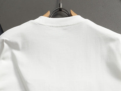 260616 High-quality new printed hand-beaded short-sleeved T-shirt