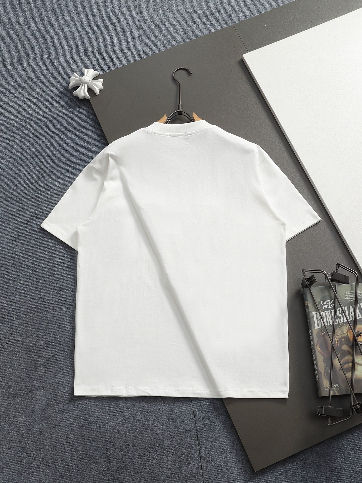 260616 High-quality new printed hand-beaded short-sleeved T-shirt