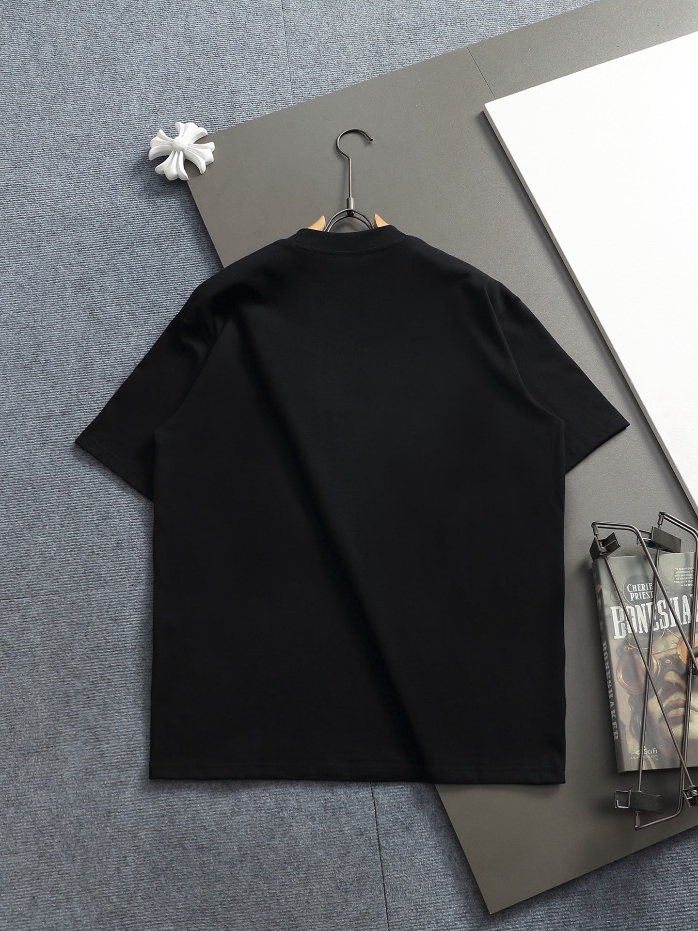 260616 High-quality new printed hand-beaded short-sleeved T-shirt