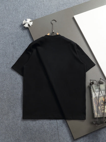260616 High-quality new printed hand-beaded short-sleeved T-shirt
