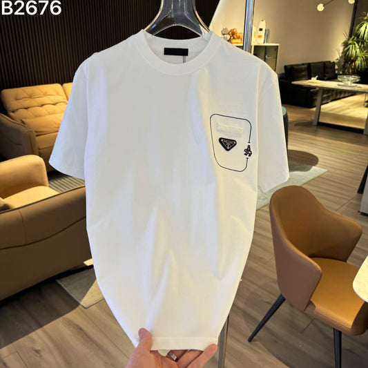 260616 High-quality new embroidery technique logo letter short-sleeved shirt