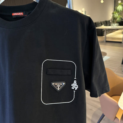 260616 High-quality new embroidery technique logo letter short-sleeved shirt