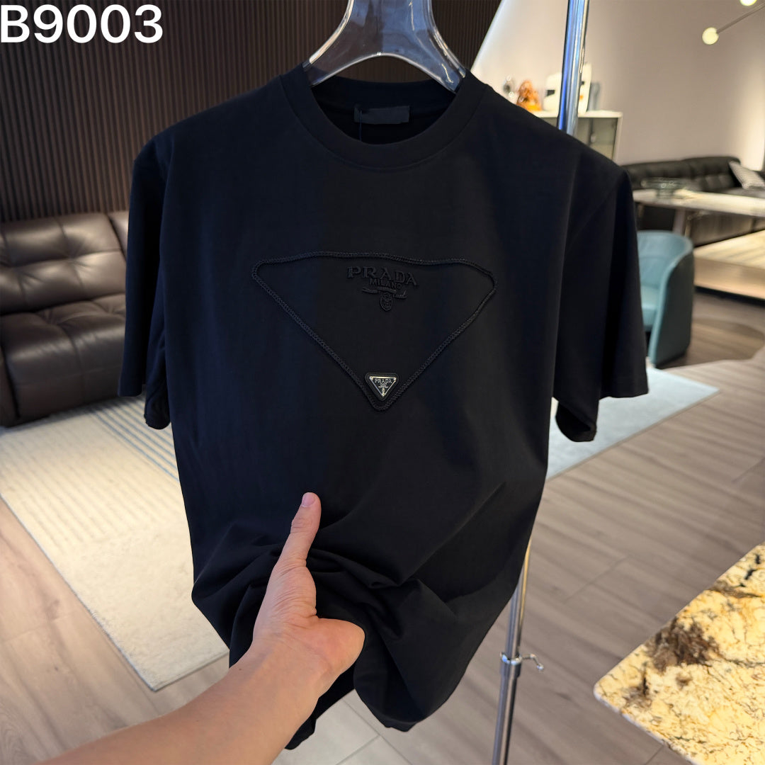 260616 High-quality new embroidery technique logo letter short-sleeved shirt