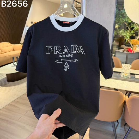 260616 High-quality new embroidery technique logo letter short-sleeved shirt