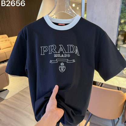 260616 High-quality new embroidery technique logo letter short-sleeved shirt