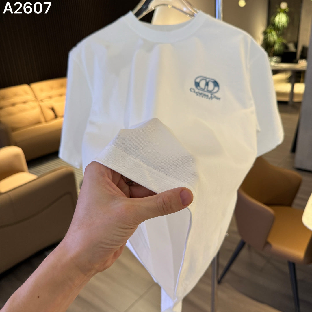 260616 High-quality new embroidery technique logo letter short-sleeved shirt