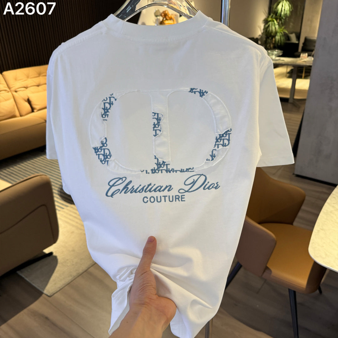 260616 High-quality new embroidery technique logo letter short-sleeved shirt