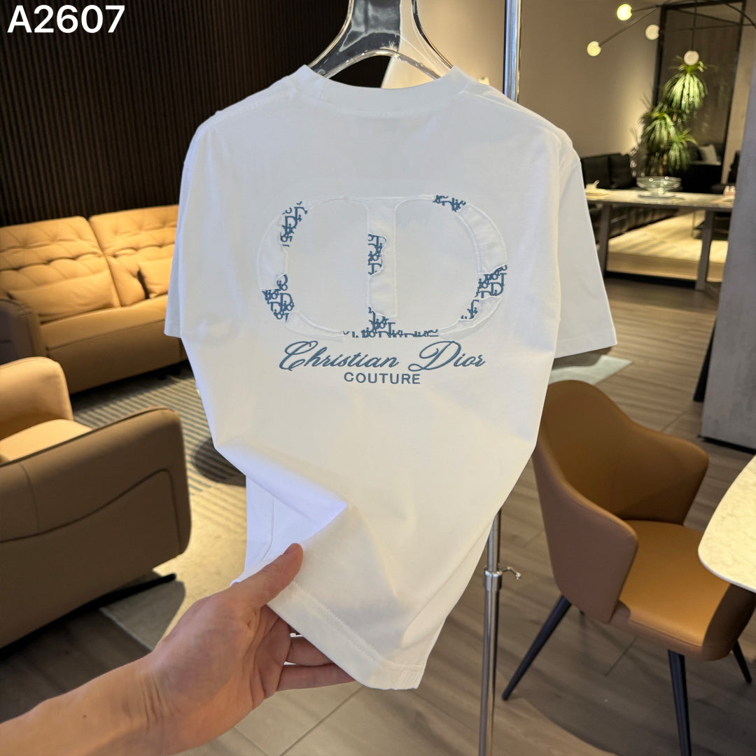 260616 High-quality new embroidery technique logo letter short-sleeved shirt