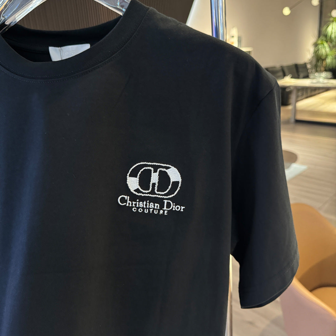 260616 High-quality new embroidery technique logo letter short-sleeved shirt