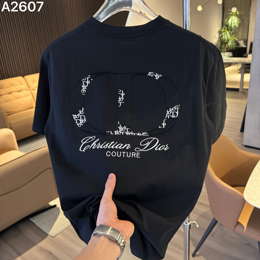 260616 High-quality new embroidery technique logo letter short-sleeved shirt